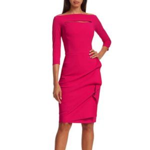 NWT Chiara Boni "La Petite Robe" Kate Dress color Lampone (Raspberry) size 12